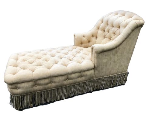 Large Country House Button Back Daybed / Chaise in the Style of Howard & Sons