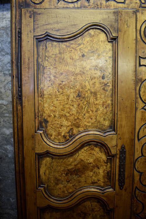 fig 1. Provincial French Oak & Burr Elm Bressan Armoire