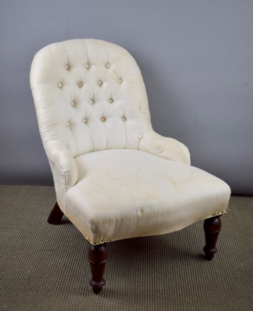 Child's Antique Button Back Armchair
