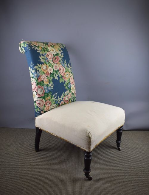 Antique French Napoleon III Nursing / Side Chair