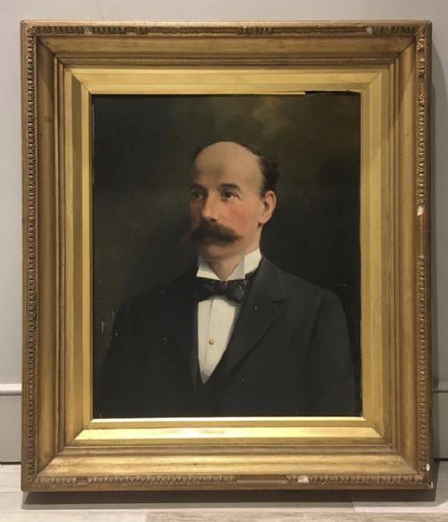 Victorian Oil Portrait of a Gentleman with a Moustache, Signed W. Cutlan & Dated 1896