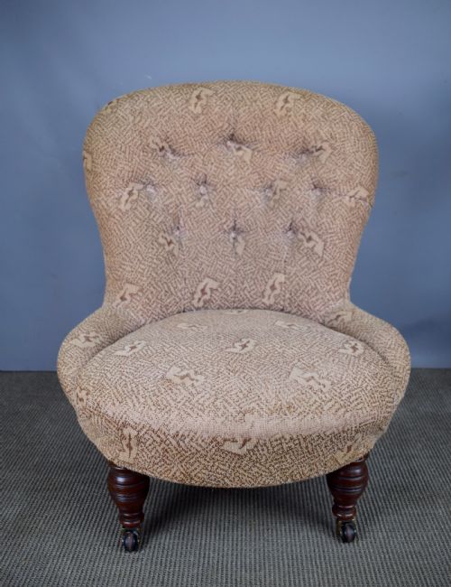 Victorian Button Back Nursing Chair for Re-covering