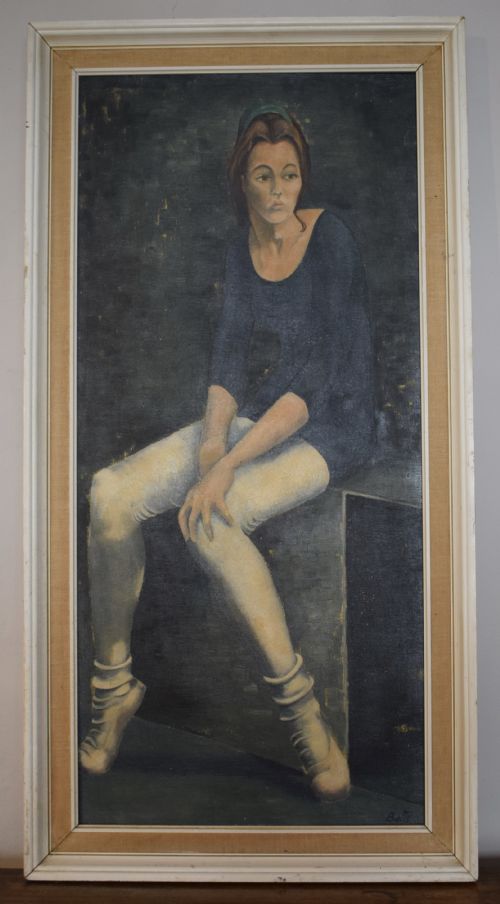 Portrait of a Ballet Dancer by Bette Hastings, United Society of Artists, Dated 1964