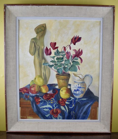 Suzanne Sieger, Mid Century French Still Life, Oil on Canvas