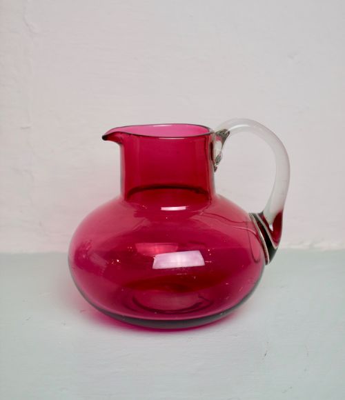 Victorian Cranberry Glass Water Jug