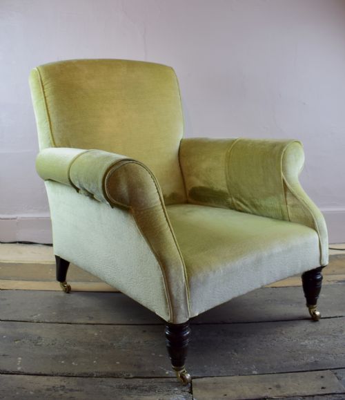 Antique Victorian Library Armchair or Generous Proportions
