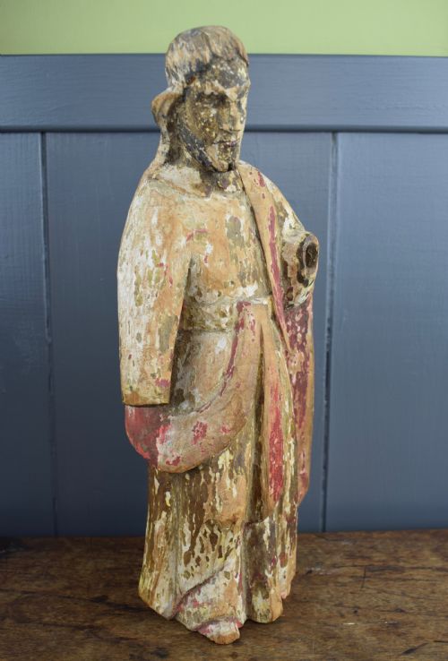 Spanish Colonial Carved Devotional Figure of Christ