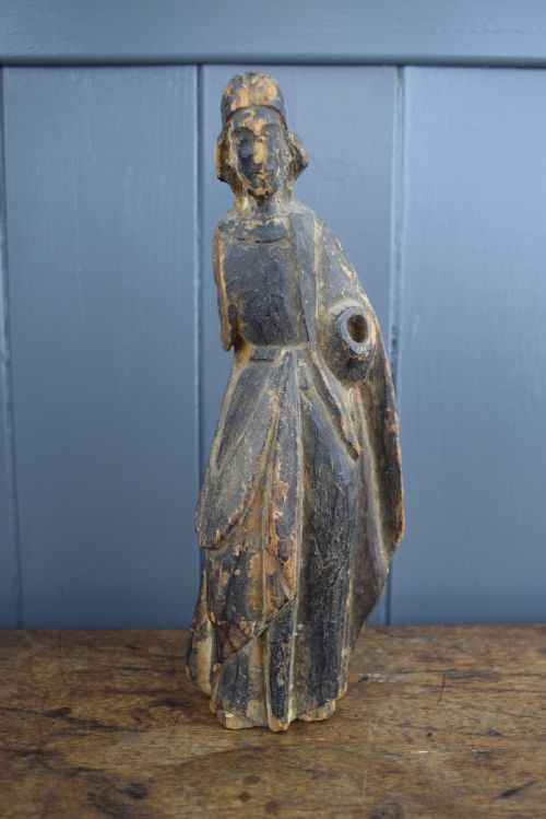 Spanish Colonial Carved Wood Devotional Figure of Christ