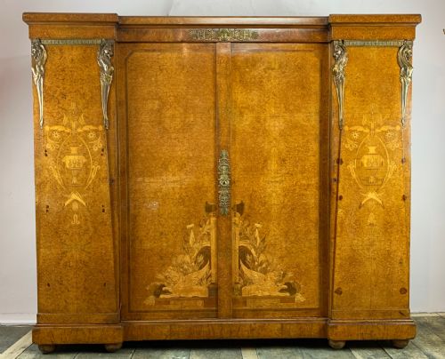 Victor Epeaux Paris, Exhibition Quality Ormolu Mounted Marquetry Thuya Wood Armoire
