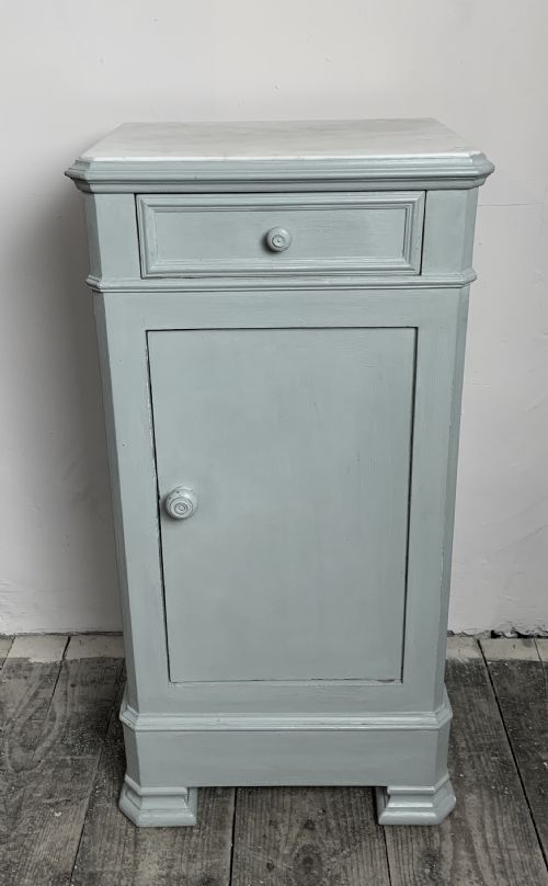 Antique French Marble Top Bedside Cupboard