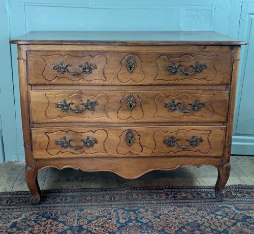 French 18th Century Chestnut Commode in Louis Xv Style