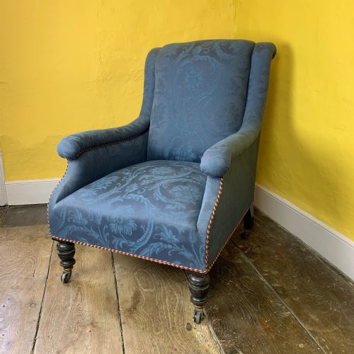 Antique Victorian Library Armchair