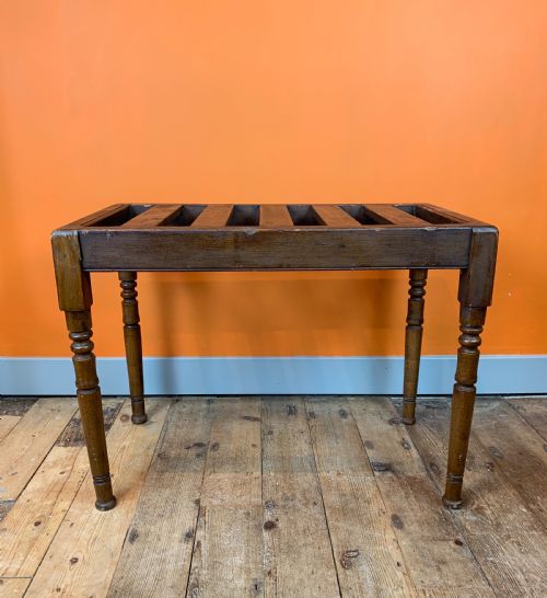 Edwardian Stained Beech Luggage Rack of Country House Proportions
