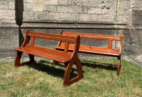 Pair of Victorian Pine Church Pews