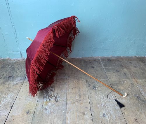 Victorian Bambo and Ivory Handled Parasol