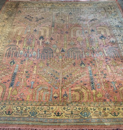 fig 2. Large Antique Ushak Willow Tree Carpet