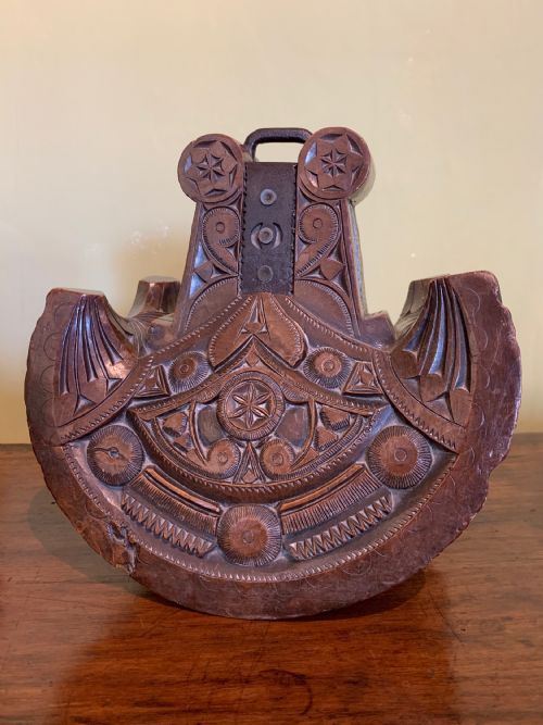 fig 1. Pair of 19th century Mapuche carved wooden stirrups