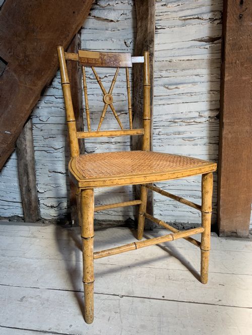 Regency Chinoiserie Painted Faux Bamboo Side Chair