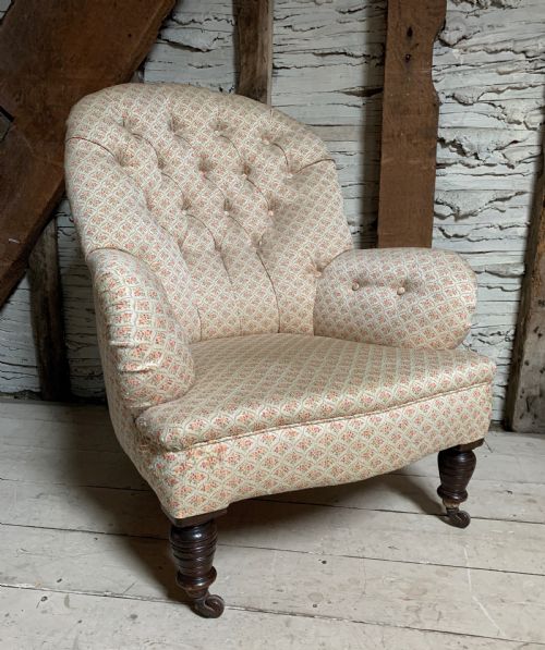 Antique Button Back Armchair of Good Proportions