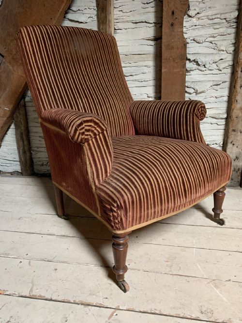 Antique French Armchair for Recovering