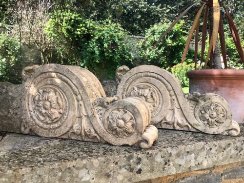 Pair of Antique Stoneware Architectural Corbels