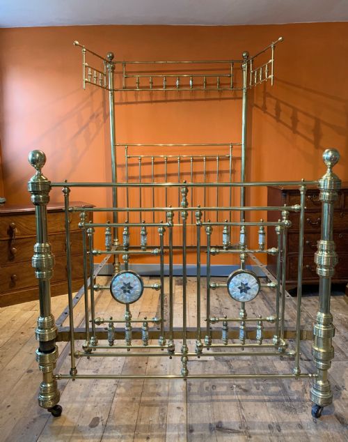 Good Quality Victorian Half Tester Bed Attributed to Jas Shoolbred