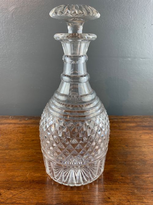 Georgian Strawberry Cut Decanter and Stopper