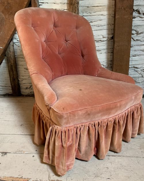 Antique Victorian Iron Framed Button Back Chair by Gillows of Lancaster