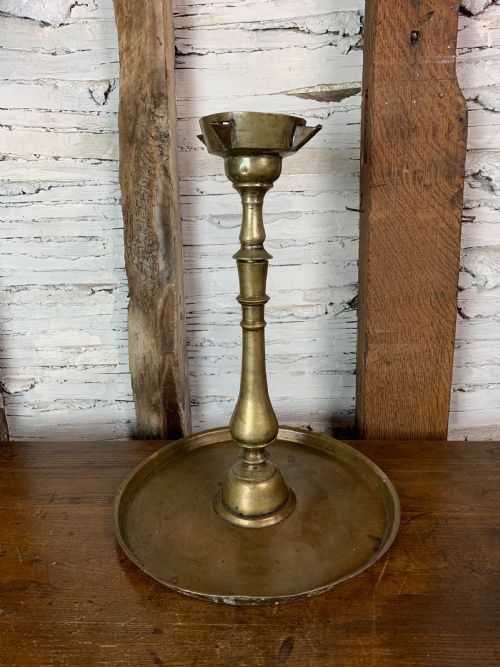 Antique 19th Century Indian Brass Temple Lamp