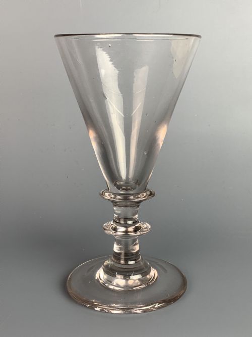 Huge Georgian Baluster Stem Wine Glass Circa 1760