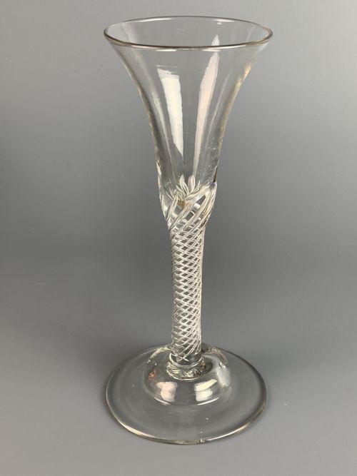 Georgian Multi Spiral Air-twist Wine Glass Circa 1760