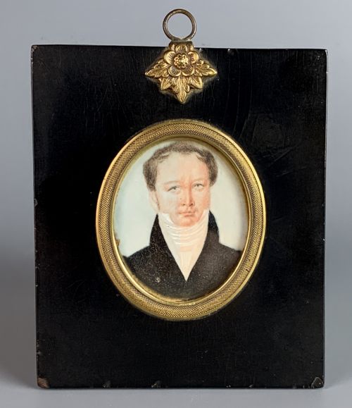 Regency Watercolour Portrait Miniature of a Gentleman