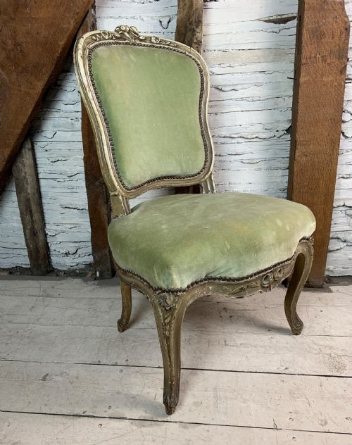 Antique French Painted Occasional Chair in Louis Xv Style