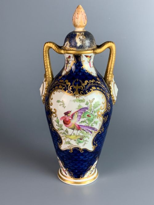 Royal Worcester Blue Sale Ground Vase and Cover 1897