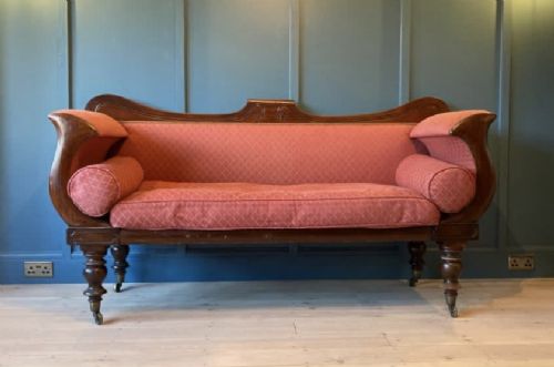 William IV Mahogany Scroll End Sofa Circa 1830