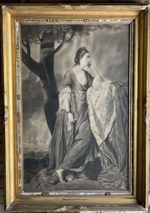 Mezzotint After Joshua Reynolds of Mary Duchess of Ancaster & Kesteven by John Dixon