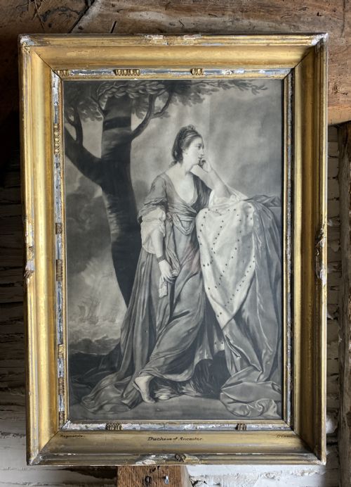 fig 1. Mezzotint after Joshua Reynolds of Mary Duchess of Ancaster & Kesteven by John Dixon