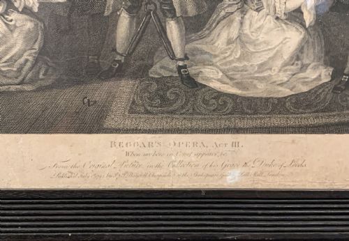 fig 2. William Hogarth The Beggar's Opera Act III engraving 1790 