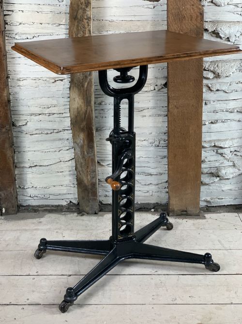 Victorian Cast Iron Adjustable Patent Work Table