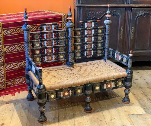 Indian / Pakistani Punjabi Wedding Bench with Mirrored Panels and Bells