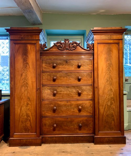 William IV Mahogany Compactum Wardrobe