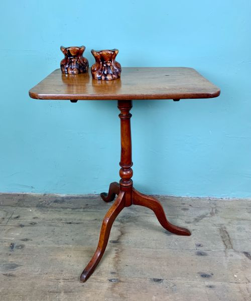Georgian Mahogany Rectangular Tip-top Tripod Table