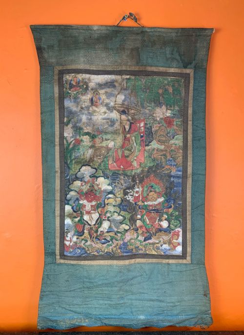 Chinese Qing Dynasty Thangka of Dharmatala