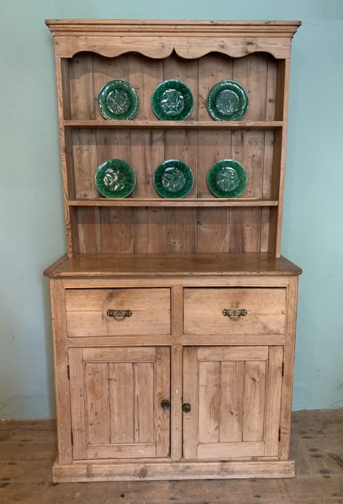 Victorian Pine Kitchen Dresser of Small Proportions