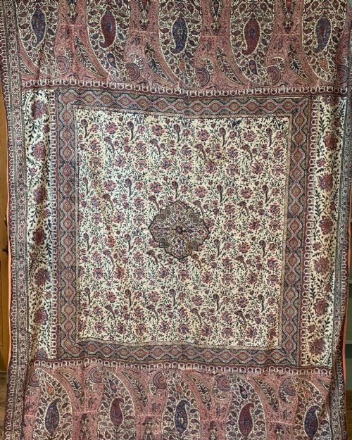 fig 1. Antique Kalamkari block printed textile panel for Persian market