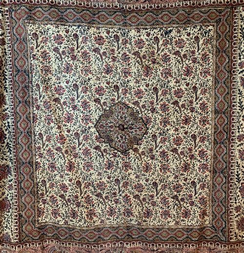 fig 2. Antique Kalamkari block printed textile panel for Persian market