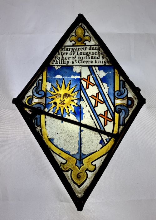 Medieval Stained Glass Fragment Associated with Ightham, Kent
