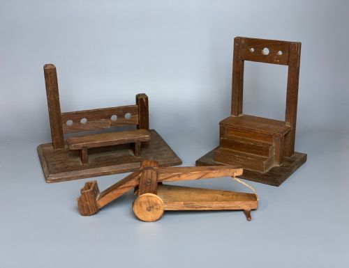 Naive Scratch Build Wooden Models of Instruments of Punishment