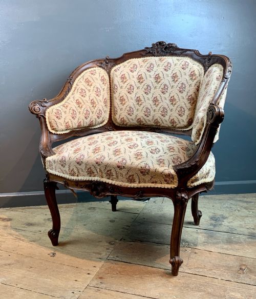 French Louis Xv Style Walnut Armchair