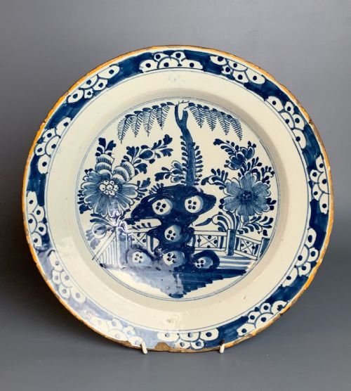 18th Century Delft Blue & White Charger Plate